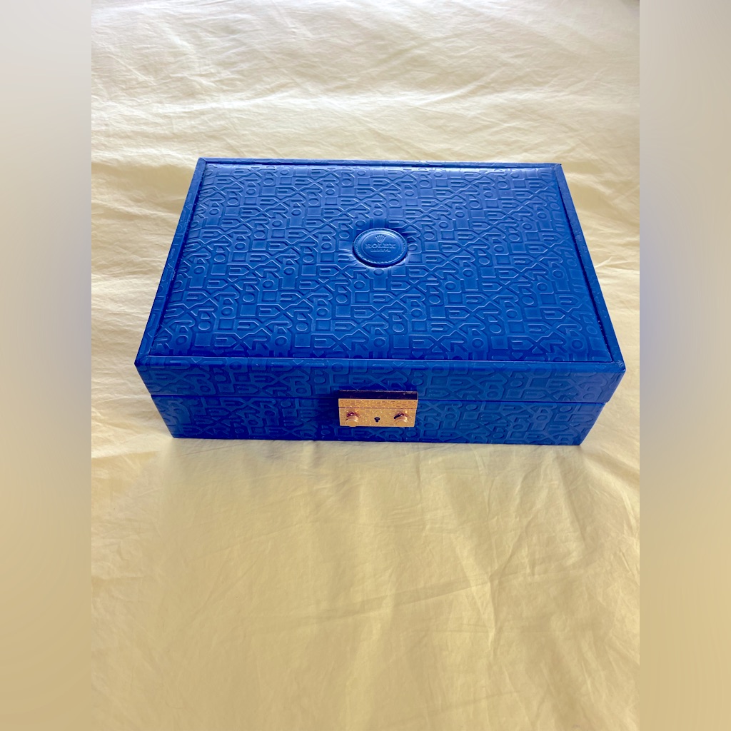 Rolex Blue Embossed Jewelry BoxWatch Box